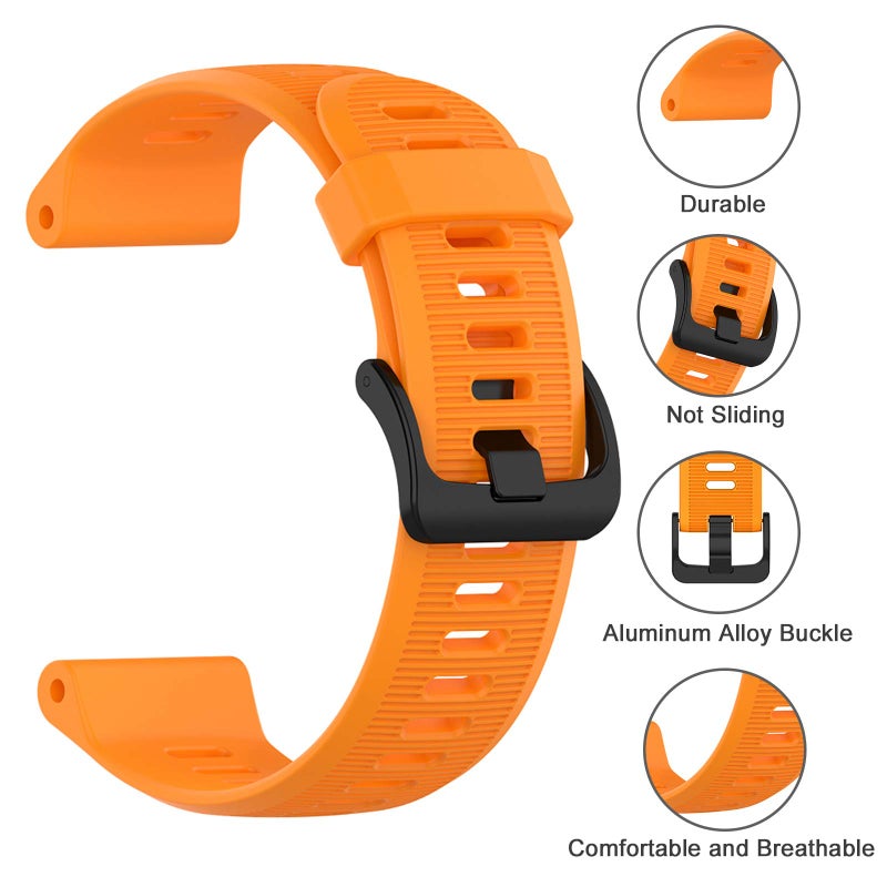 ISABAKE Band for Garmin Forerunner 935/Forerunner 945/Forerunner 745,Compatible with Fenix 5/ Fenix 5Plus/ Fenix 6/ Fenix 6 Pro/Approach S60,Soft Silicone 22mm Replacement Bands - Image 2